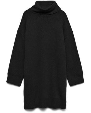 Vero Moda Aquarius Roll Neck Jumper Dress - Black