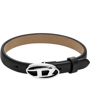 DIESEL Leather Stackable Bracelet - Brown