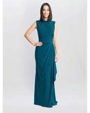 Gina Bacconi Rosemarie Grecian Jersey Maxi Dress - Blue