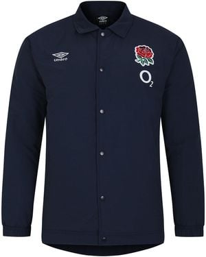 Umbro England Rugby Coach Jacket 2023 Adults - Blue