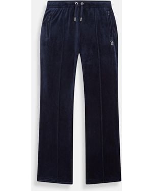 Juicy Couture Tina Track Pant Velour Joggers - Blue