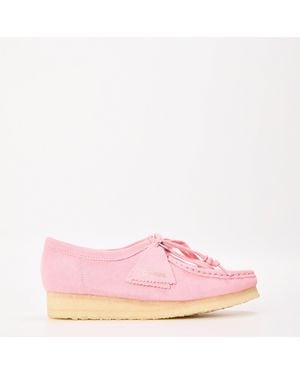 Clarks Wallabee Moc Toe Formal Shoes - Pink