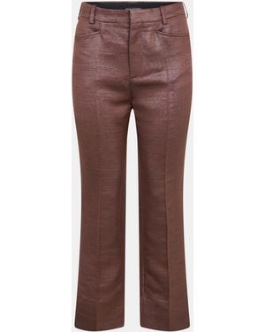 Tom Ford Straight Leg Elasticated Waistband Knitted Trousers - Brown