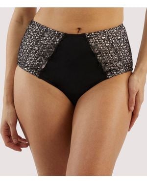Playful Promises Bettie Page Eco Vivien High Waist Bikini Brief - Black
