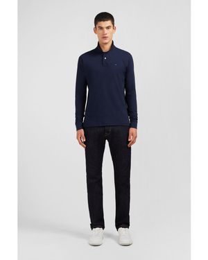 Eden Park Cotton Polo With Contrasting Neck - Blue