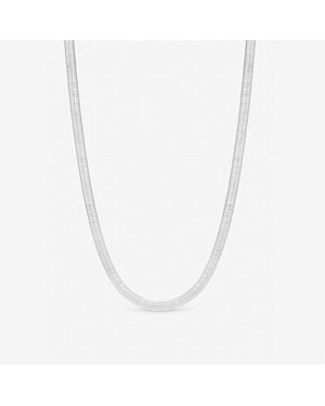 Inicio Sterling Snake Chain Necklace - White