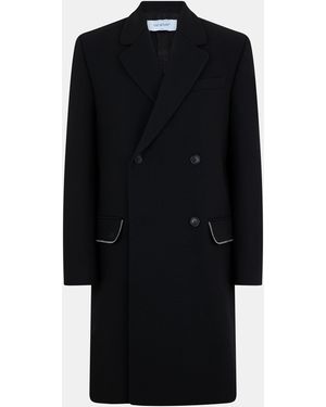 Off-White c/o Virgil Abloh Structured Modern Cut Overcoat - Black