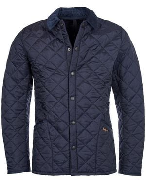 Barbour Heritage Liddesdale Diamond Quilted Long Sleeve Quilted Jacket - Blue