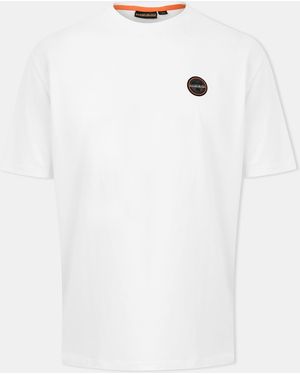 Napapijri Badge Short Sleeve T-Shirt - White