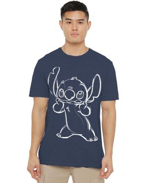 Disney Lilo And Stitch Sketch T-Shirt Heather - Blue