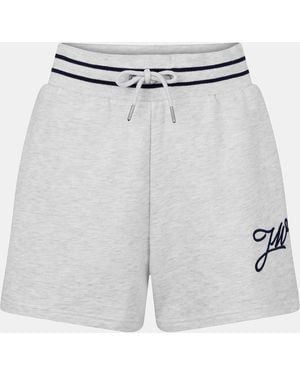Jack Wills Jw Sport Stripe Fleece Jogger Shorts - Blue