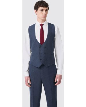 Without Prejudice Wp Archer Donegal Waistcoat - Blue