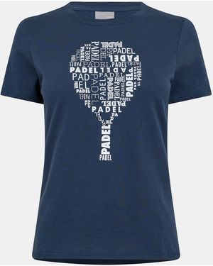 Head Padel Typo Short Sleeve Performance T-Shirt - Blue