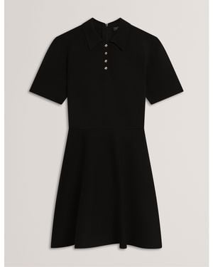Ted Baker Skater Knitted Jumper Dress - Black
