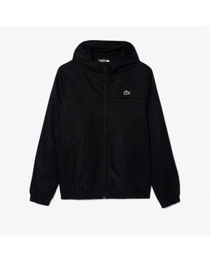 Lacoste Zipped Hooded Sport Jacket - Black