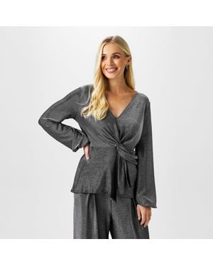 Biba Metallic Blouse - Black