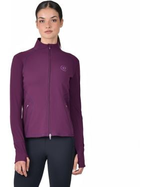 Dublin Versatile Multi-Way Stretch Long Sleeve Full Zip Equestrian Jacket - Purple