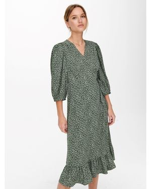 ONLY Olivia Wrap Dress - Green