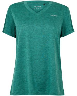 Usa Pro The Tech V-Neck Tee - Green