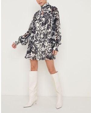 Pretty Lavish P Romy Chiffon Mini Dress - White