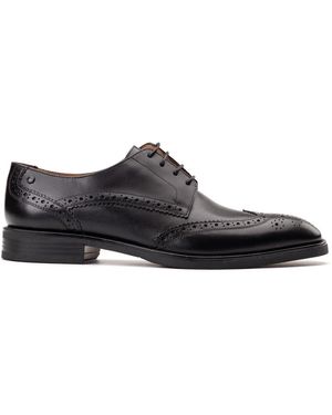 Base London Pocket Brogue Shoe - Brown