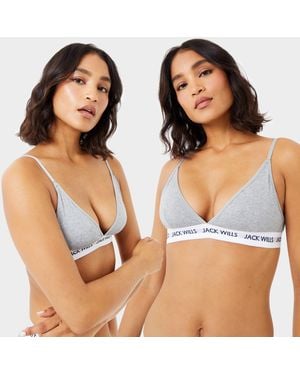 Jack Wills Jack Biddstone Multipack Bralette 2 Pack - Brown