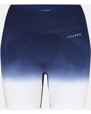 Usa Pro Seamless Ombre 5 Inch Shorts - Blue