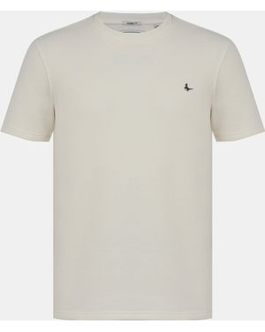 Jack Wills Jw Bubble Texture Cotton Short Sleeve Crew Neck Oversized T-Shirt - White