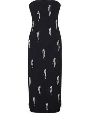 Odd Muse Embellished Long Midi Dress - Black