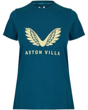 Castore Aston Villa Short Sleeve Licensed T-Shirt - Blue
