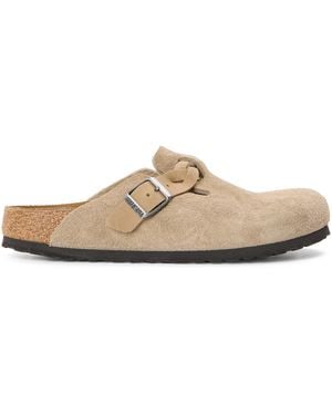 Birkenstock Boston Suede Mules - Natural