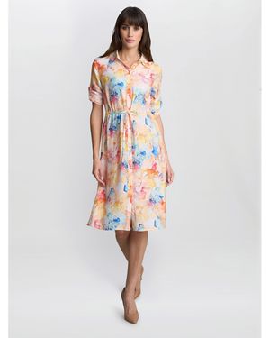Gina Bacconi Aubree Shirt Dress - White