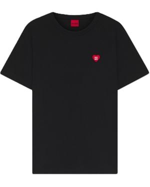 HUGO Heart-Logo T-Shirt - Black