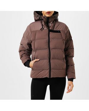 On Shoes Challenger Hooded Lg Sleeve Zip Puffer Jacket - Brown