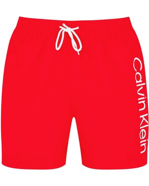 Calvin Klein Large Logo Shorts - Red