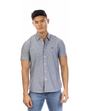 Peter Werth Church Short Sleeve Plain Shirt - Blue