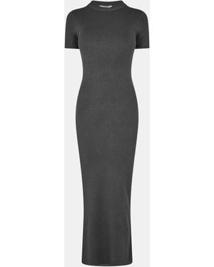 Jack Wills Travelrib Maxi Knitted Jumper Dress - Grey