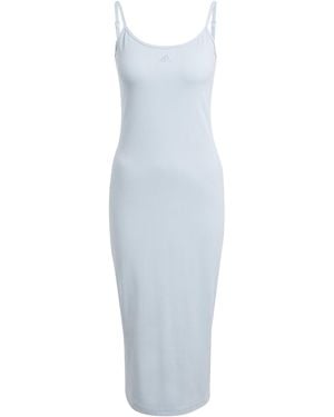 adidas All Szn Rib Fitted Midi Dress - Blue