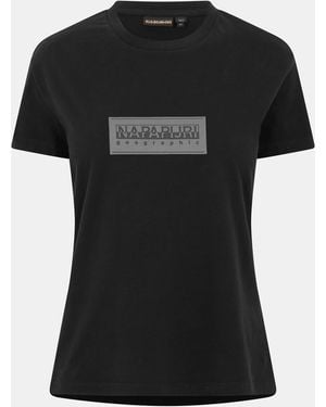 Napapijri Box Logo Short Sleeve T-Shirt - Black
