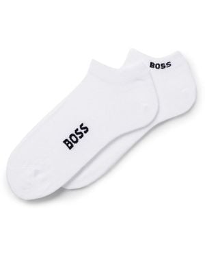 BOSS 2 Pack Of Logo Ankle Socks - White