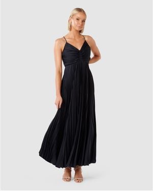 Forever New Geri Tie Back Pleated Maxi Dress - Black
