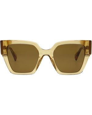 AllSaints All Bibi Square Sunglasses - Brown