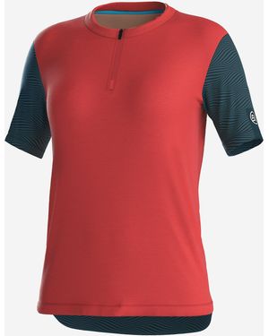 Bicycle Line Zoe Half Zip Short Sleeve Cycling Jersey - Red