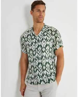 Threadbare Short-Sleeve Patterned Shirt - Green