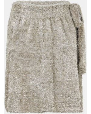 Never Fully Dressed Metallic Knit Skirt - Grey