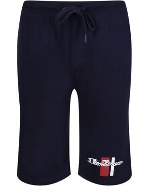 Ben Sherman S Loungesho Isaac Fleece Shorts Navy M - Blue
