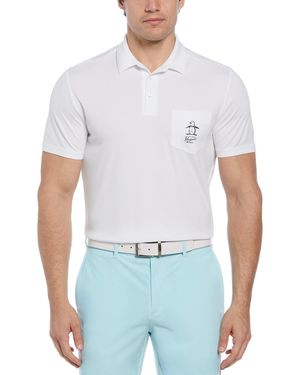 Original Penguin Pg Graphic Oxford Short-Sleeve Performance Polo Shirt - White