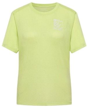 Jack Wolfskin Short-Sleeve Performance T-Shirt - Yellow