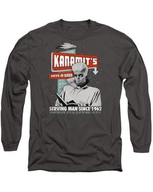 Other Twilight Zone Kanamits Diner Long Sleeve T-Shirt - Grey