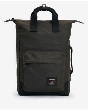 Barbour Field Waxed Backpack - Black